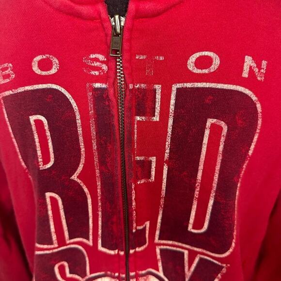 Mitchell & Ness Boston Red Sox Zip Hoodie – Vintage Style Sweatshirt, Size S - Picture 9 of 14